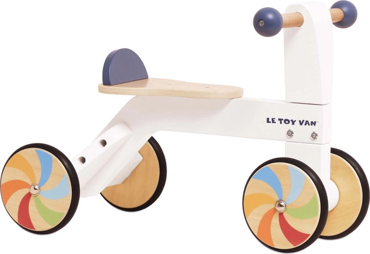 Bicicletă de echilibru din lemn cu roți curcubeu Le Toy Van