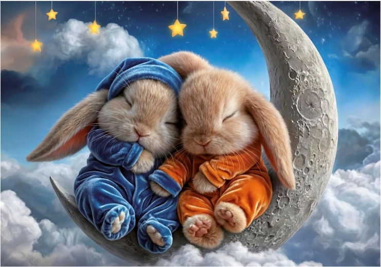 Educa puzzle Iepurași adormiți 100 piese