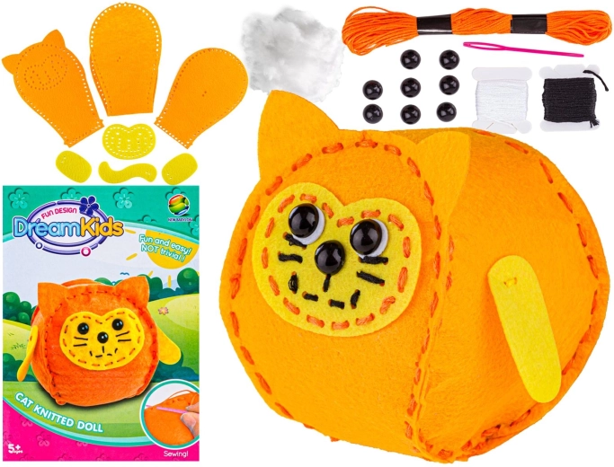 Set creativ pentru cusut o jucărie de pluș – pisoi
