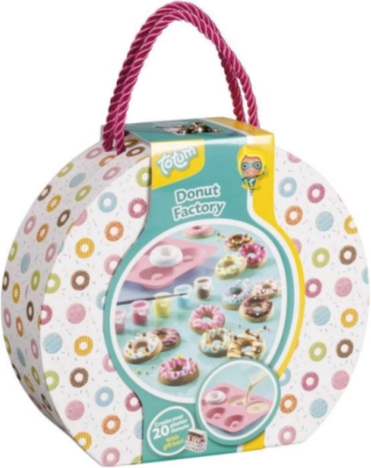 Set creativ fabrică de gogoși într-o valiză din carton