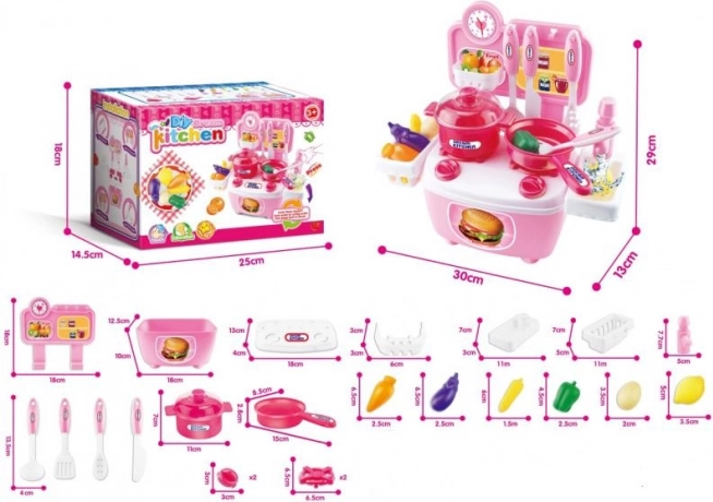 Mini bucătărie roz