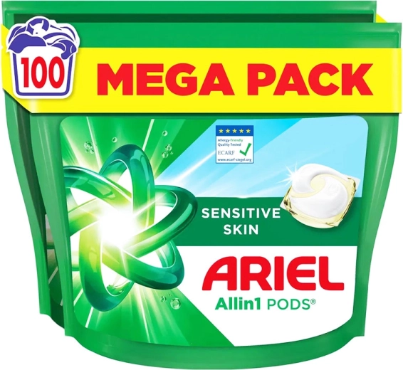 Ariel Sensitive tablete universale pentru spălat rufe 100 buc