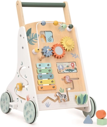 Premergător din lemn Montessori cu motiv junglă
