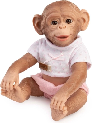 Pui de maimuță realist Guca Reborn cu corp integral din vinil, 25 cm