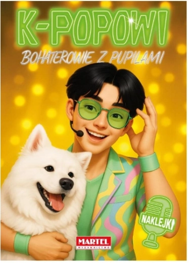 Carte de colorat cu eroi K-pop, animăluțe și autocolante