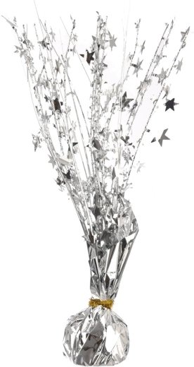 Greutate argintie pentru baloane din plastic (UH) 32 cm