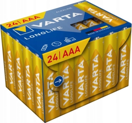 Baterii alcaline Varta Longlife Power AAA, 24 buc.