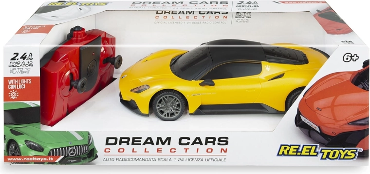 Mașină RC Maserati MC20 cu telecomandă 1:24 galbenă 17 cm - 1 bucată