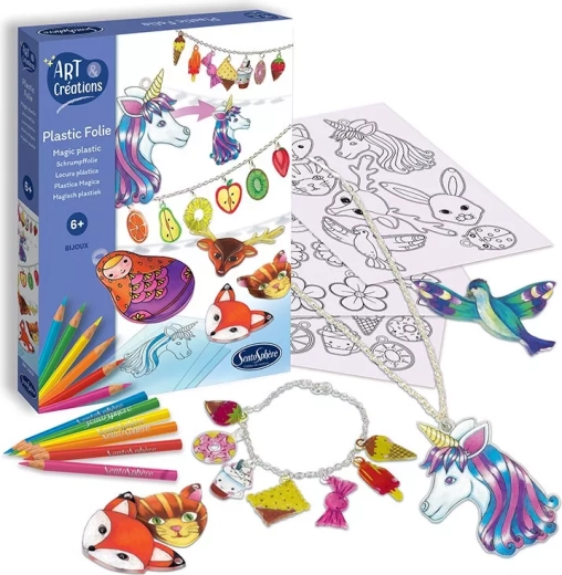 SentoSphere folie magică cu unicorni – set creativ pentru bijuterii