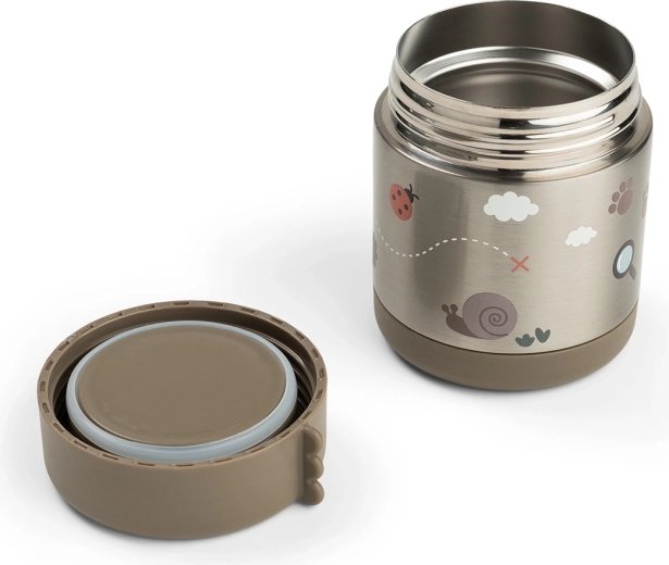 Done by Deer cutie termos pentru mâncare Tiny trails, culoare nisipie, 300 ml