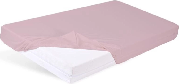 Babymatex cearșaf impermeabil din bambus cu elastic, roz prăfuit, 60 × 120 cm