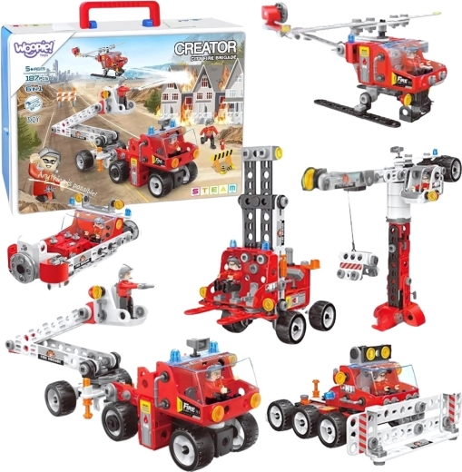Set de construcție Woopie pentru vehicule de pompieri Creator City