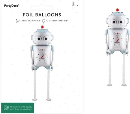 Balon din folie robot mix 37 × 80 cm