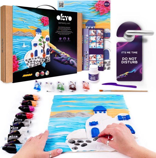 Set artistic Okto pentru pictură cu pastă (relief) Santorini 30 × 40 cm