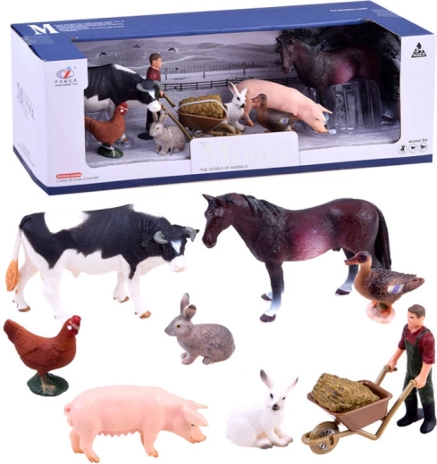 Set de figurine de fermă cu fermier – Colecție
