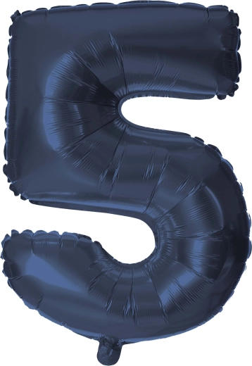 Balon din folie TORO cifră 5, 30 cm, albastru