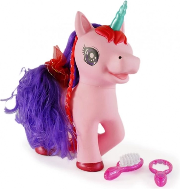 Unicorn roz interactiv cu sunete MAC TOYS