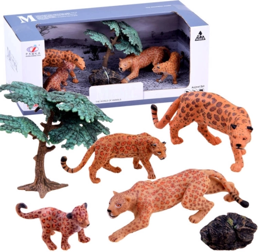 Set de figurine safari – familie de tigri – Leoparzi