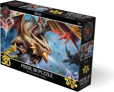 Puzzle 3D – dragoni, 100 piese