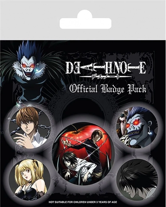 Set de insigne Death Note – 5 buc.