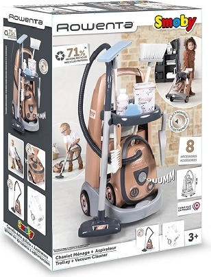 Smoby Rowenta cărucior de curățenie cu aspirator