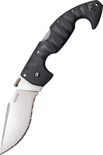 Cold Steel Spartan Serrated cu dinți, cuțit de buzunar 11,4 cm, gri, Griv-Ex, clemă