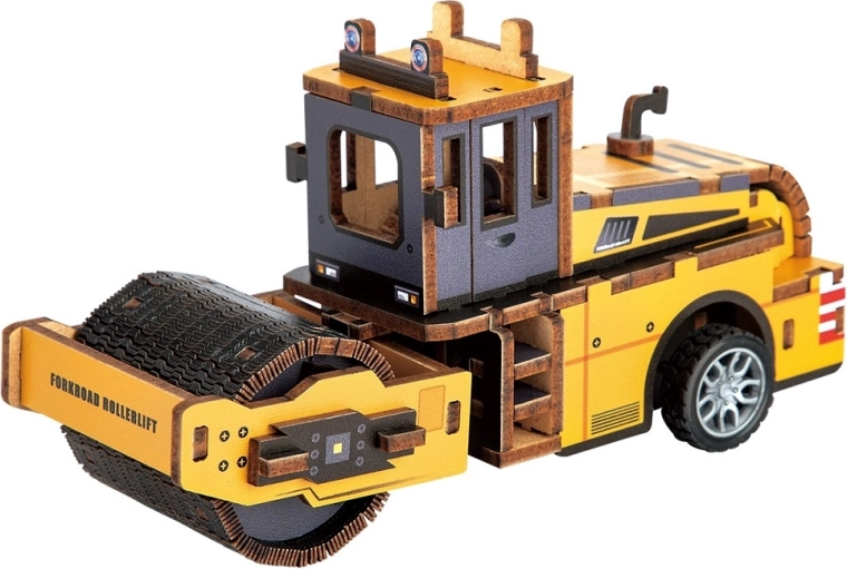2Kids Toys puzzle 3D din lemn – compactor rutier