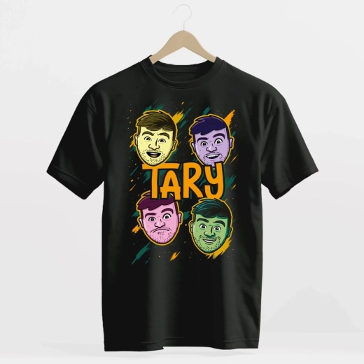 Tricou Tary Povoroznyk faces negru 152–158