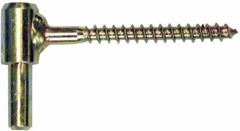 Scoabă pentru balama de poartă cu filet, zincată galben