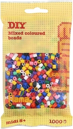 Mărgele de călcat Hama Midi, mix de culori, 1000 buc.