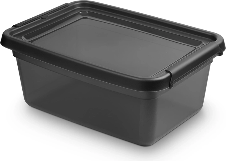 Cutie de depozitare Basestore cu capac și cleme, coal, 12,5 l (28 × 38 × 16 cm)