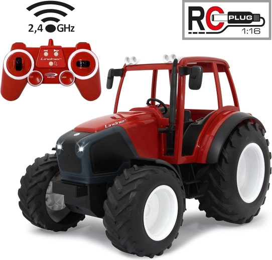 Tractor RC Lindner Geotrac la scara 1:16 cu telecomandă de 2,4 GHz