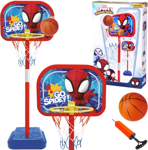 Set de baschet SPIDEY cu coș reglabil și mingea de 14 cm
