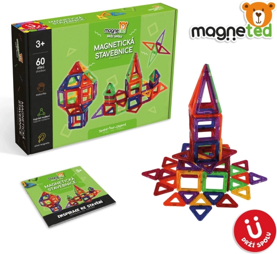 Set de construcție magnetică Magneted cu 60 de piese