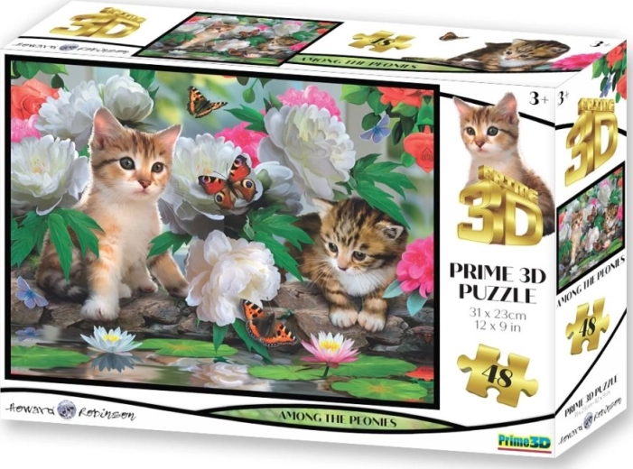 PRIME 3D Puzzle Între bujori 3D 48 piese