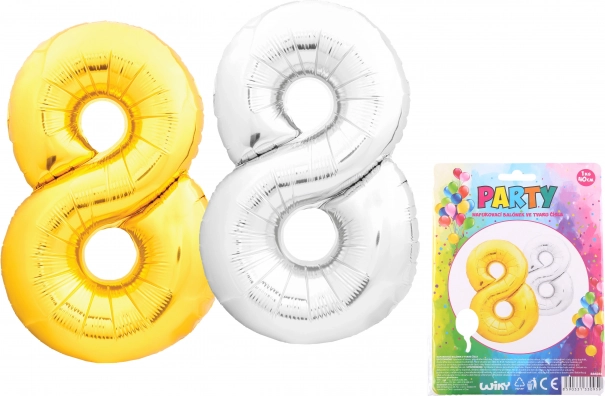 Baloan gonflabil cifră 8, 40 cm