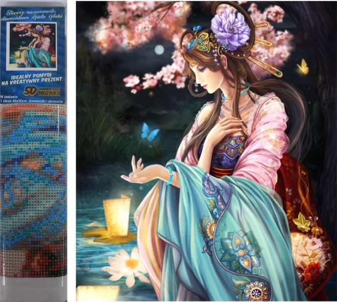 Pictură cu diamante Regina fluturilor 30x40cm
