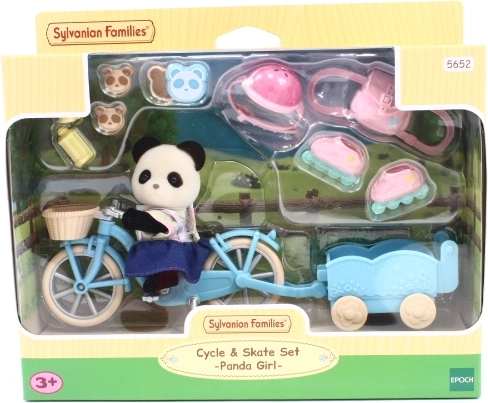 Sylvanian Families plimbare cu bicicleta cu panda Rosalina