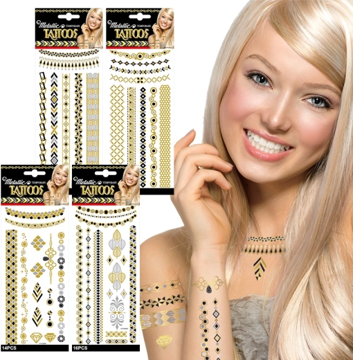 Tatuaje metalice temporare – 4 stiluri