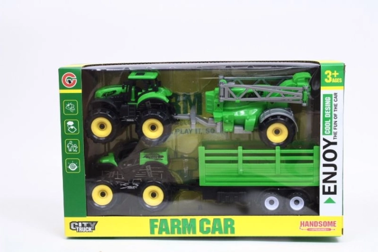 Tractor sau ATV (quad) cu remorcă (2 variante)