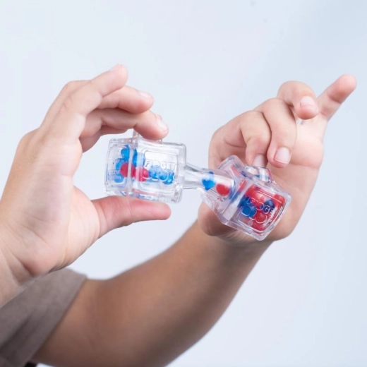 Fidget Blox Sound cub antistres – albastru și roșu