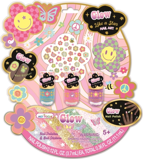 Set de lacuri și autocolante pentru unghii pentru copii