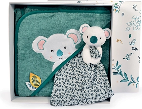 Set cadou Doudou cu prosop cu glugă și koala de pluș