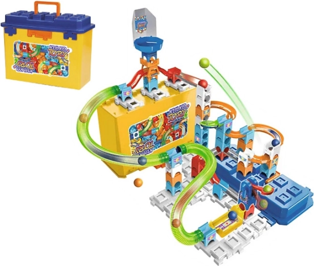 Pistă cu bile (marble run) – construiește și depozitează
