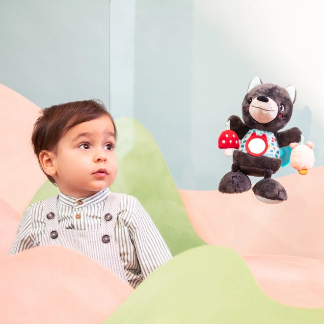 Jucărie de pluș pentru călătorie cu activități lupul LUDVÍK