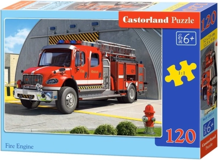 Puzzle pentru copii Mașină de pompieri, 120 de piese