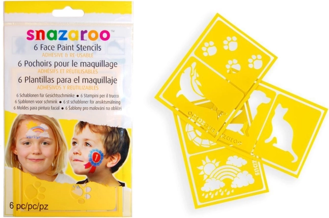 Șabloane pentru vopsele de față SNAZAROO 6 buc – Curcubeu