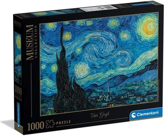 Puzzle Clementoni Museum Collection Van Gogh „Noaptea înstelată” 1000 de piese