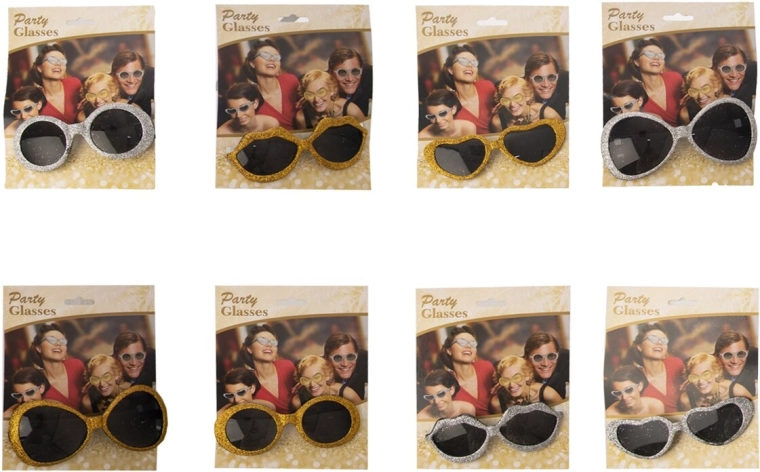 Ochelari UH cu sclipici (accesoriu de petrecere, 8 variante)