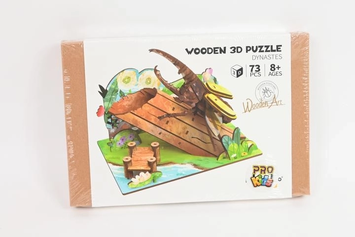 Puzzle din lemn 3D – cărăbuș pe copac